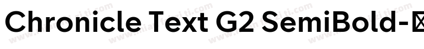 Chronicle Text G2 SemiBold字体转换